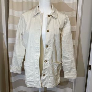 Gap Women’s Cream Twill Swing Jacket - Small Tall